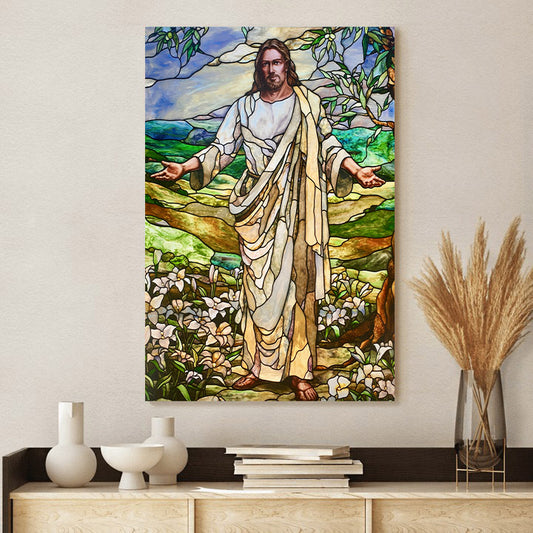 Jesus Consider The Lilies Canvas Posters - Christian Wall Art - Ciaocustom