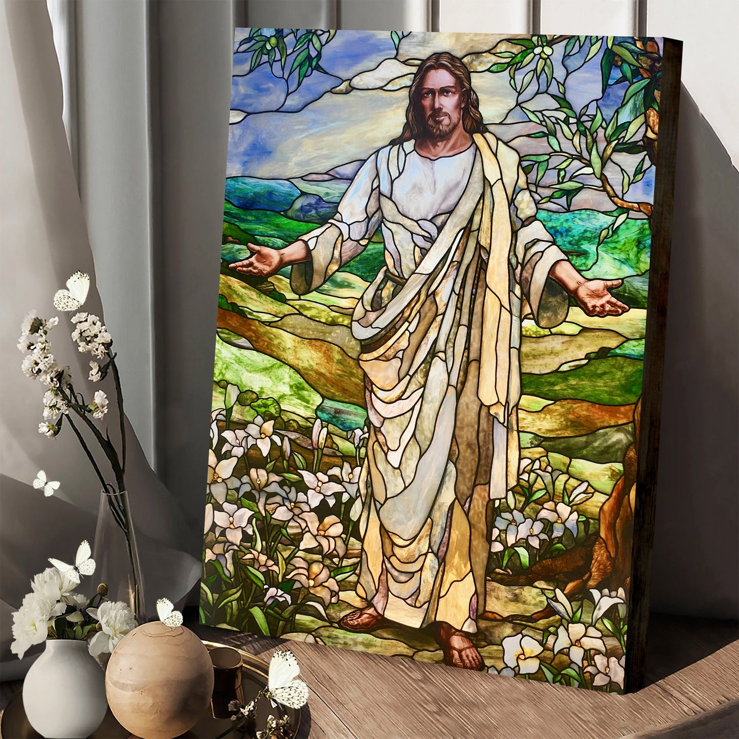 Jesus Consider The Lilies Canvas Posters - Christian Wall Art - Ciaocustom