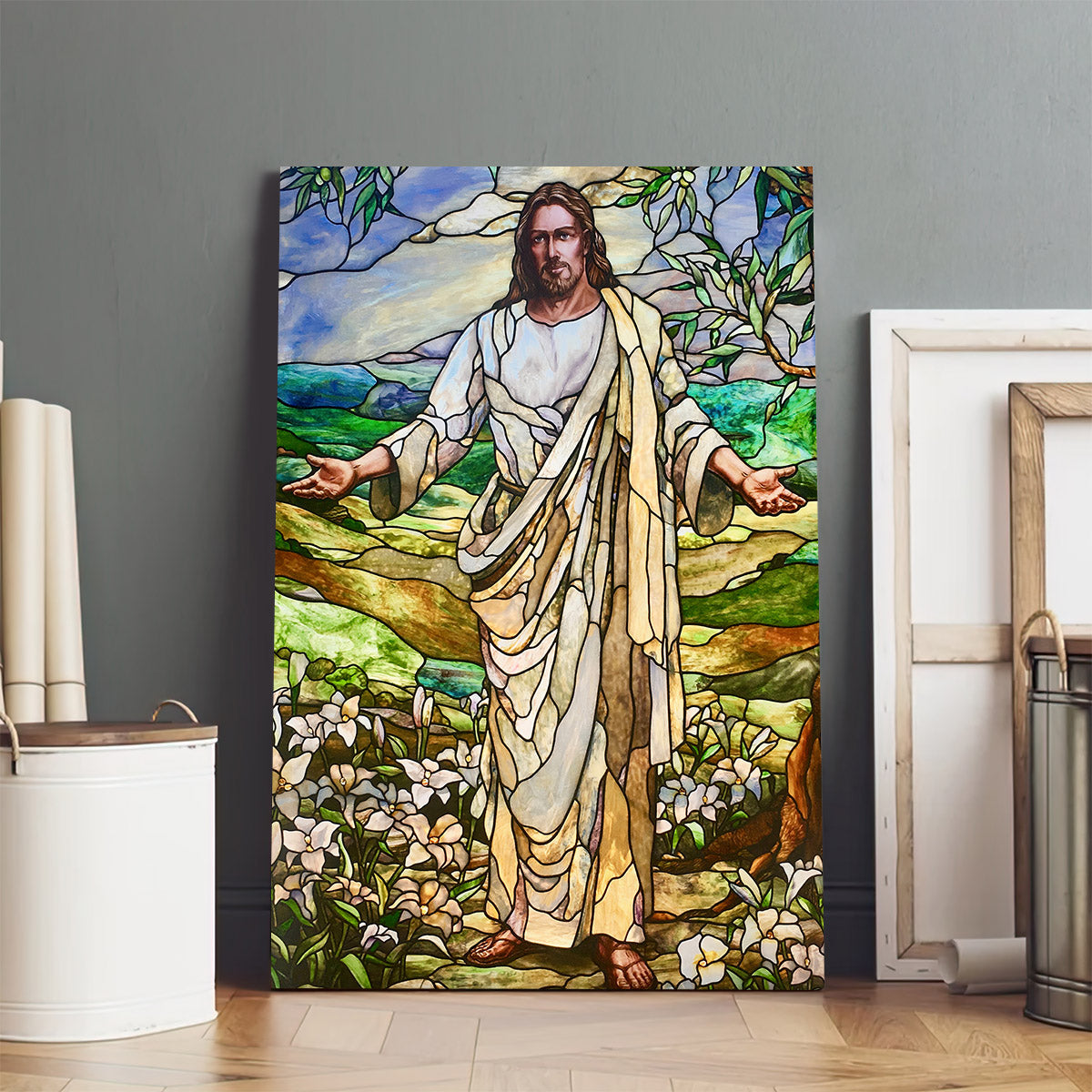 Jesus Consider The Lilies Canvas Posters - Christian Wall Art - Ciaocustom