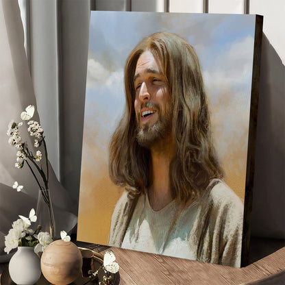Jesus Crist Smile - Canvas Pictures - Jesus Canvas Art - Christian Wall Art