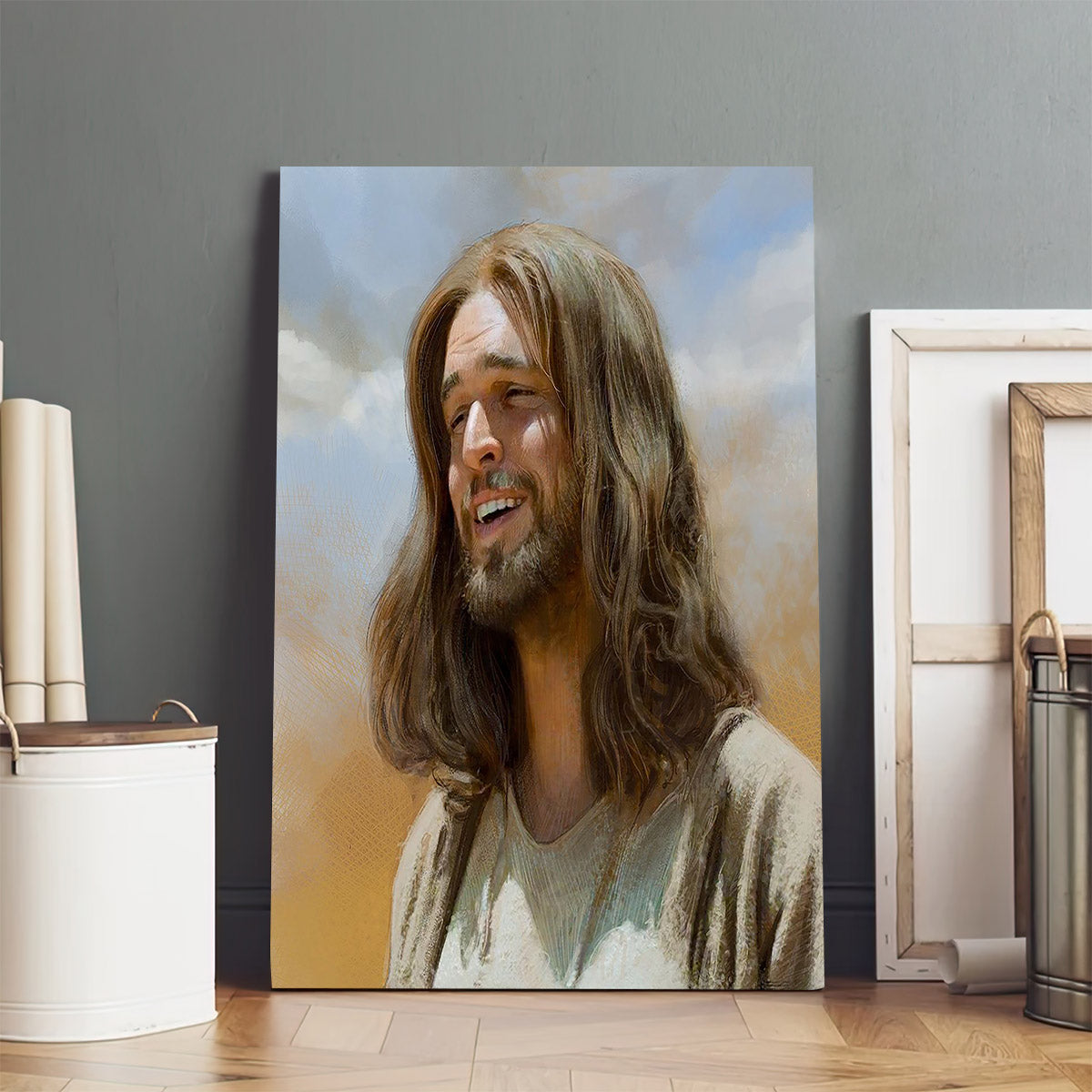 Jesus Crist Smile - Canvas Pictures - Jesus Canvas Art - Christian Wall Art