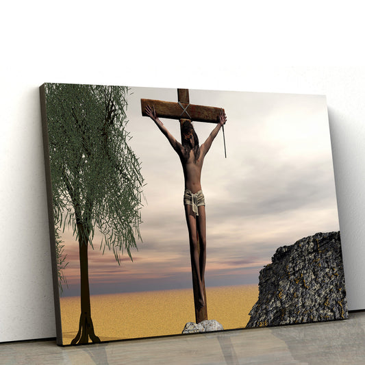 Jesus Cross - Jesus Canvas Wall Art - Christian Wall Art