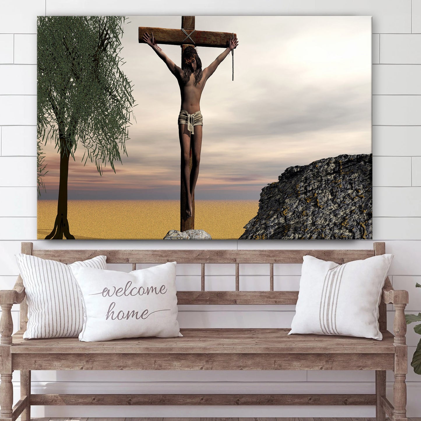 Jesus Cross - Jesus Canvas Wall Art - Christian Wall Art