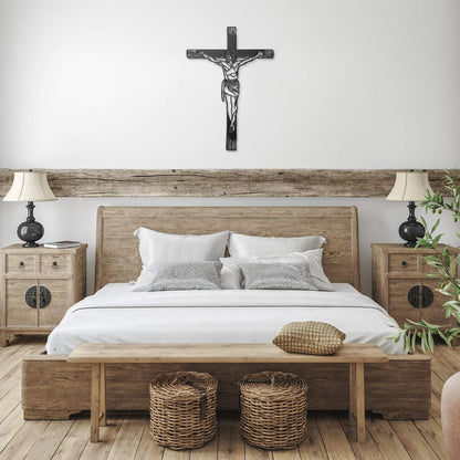 Jesus Cross - Metal Sign - Christian Metal Wall Art - Religious Metal Wall Decor