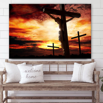 Jesus Cross 1 - Jesus Canvas Wall Art - Christian Wall Art