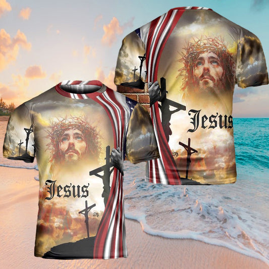 Jesus Cross 3d T Shirts - Christian Shirts For Men&Women