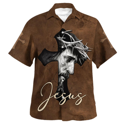 Jesus Cross Hawaiian Shirt - Christian Hawaiian Shirt - Religious Hawaiian Shirts