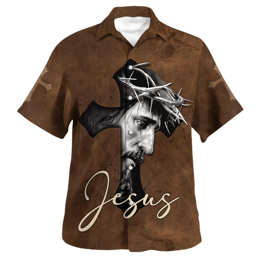 Jesus Cross Hawaiian Shirt - Christian Hawaiian Shirt - Religious Hawaiian Shirts