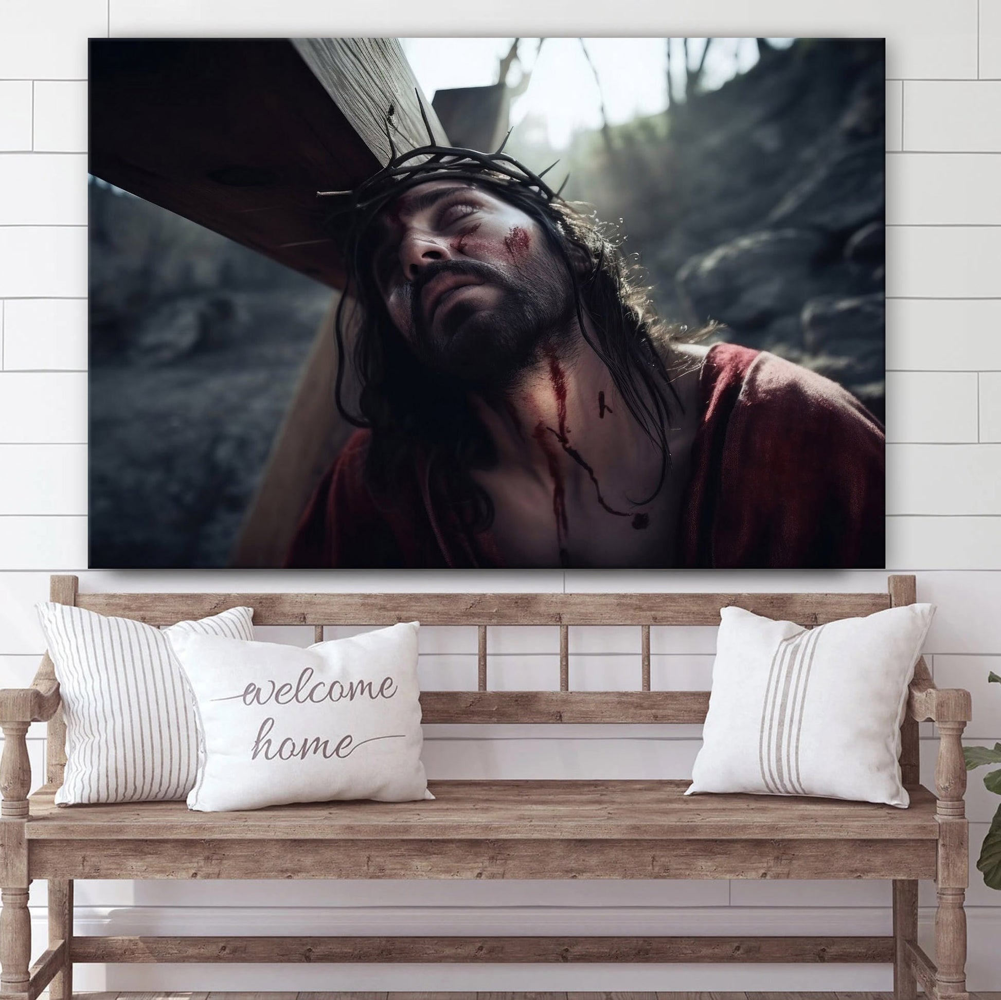Jesus Cross Jesus Bible Art Modern Bible 1 - Canvas Pictures - Jesus Canvas Art - Christian Wall Art