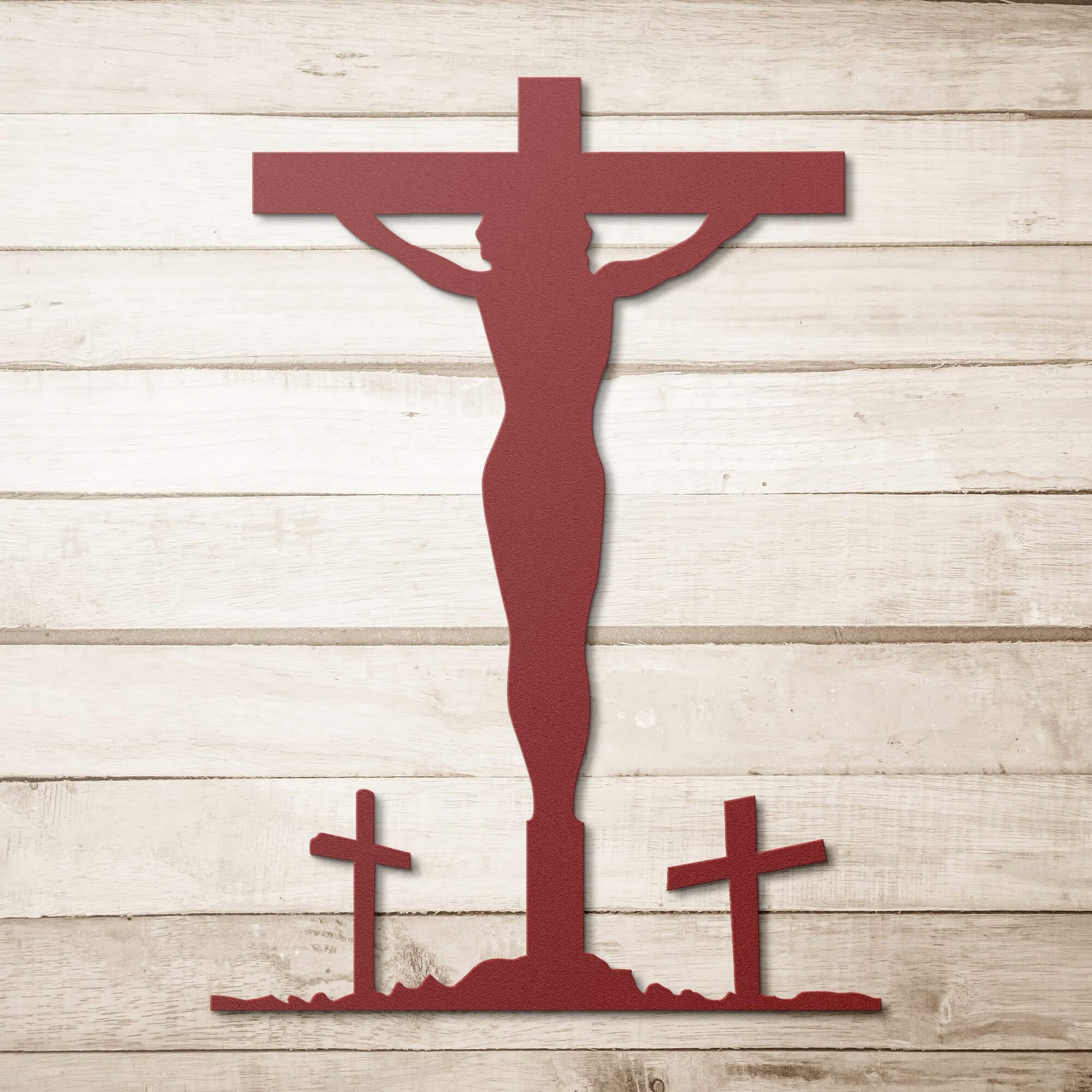 Jesus Cross Metal Sign 1 - Christian Metal Wall Art - Religious Metal Wall Decor