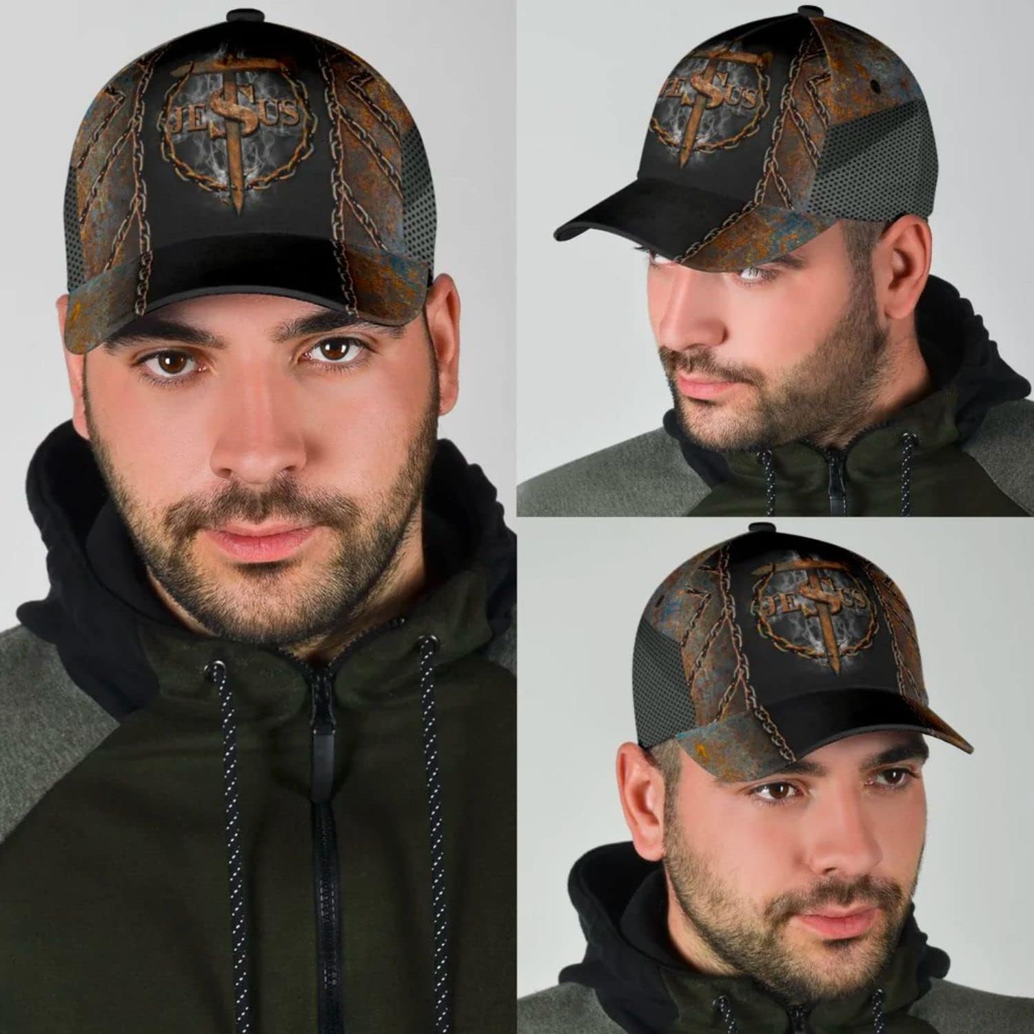 Jesus Cross Nails Baseball Cap - Christian Hats for Men and Women