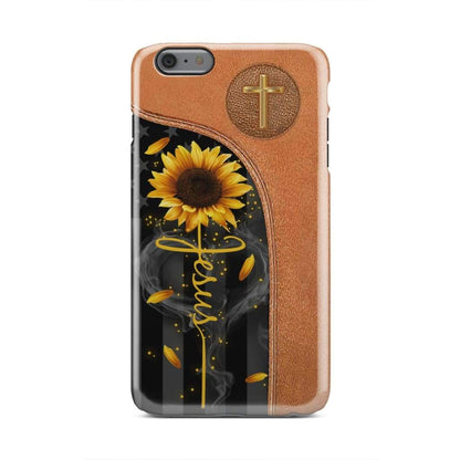 Jesus Cross Sunflower Phone Case - Inspirational Bible Scripture iPhone Cases
