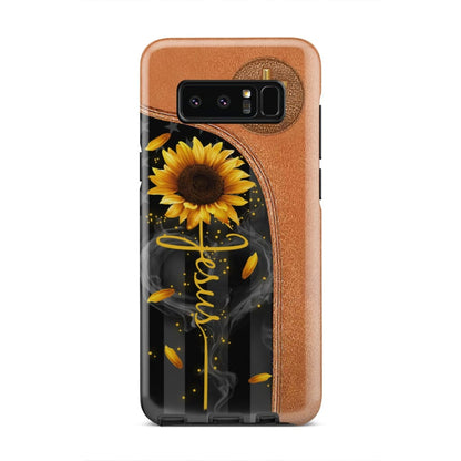 Jesus Cross Sunflower Phone Case - Inspirational Bible Scripture iPhone Cases