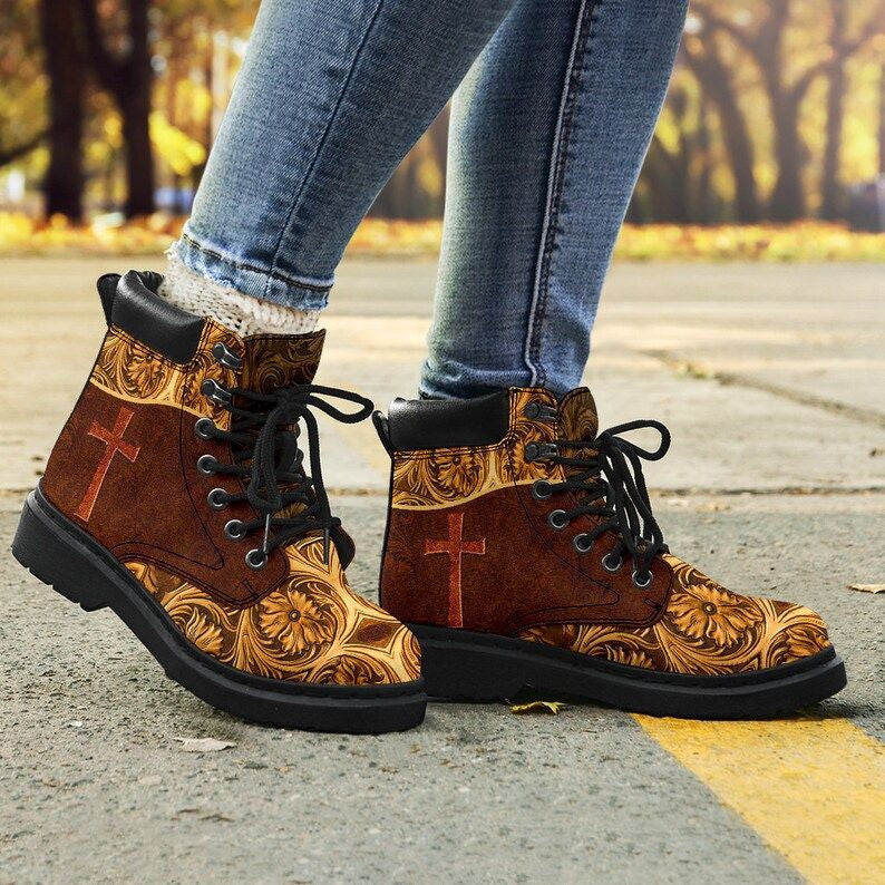 Jesus Cross Tbl Boots - Christian Shoes For Men And Women