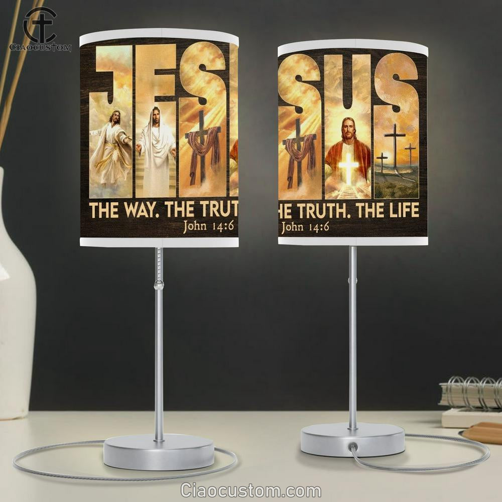 Jesus Cross The Way, The Truth, The Life Table Lamp