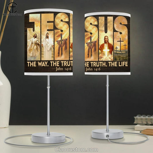 Jesus Cross The Way, The Truth, The Life Table Lamp