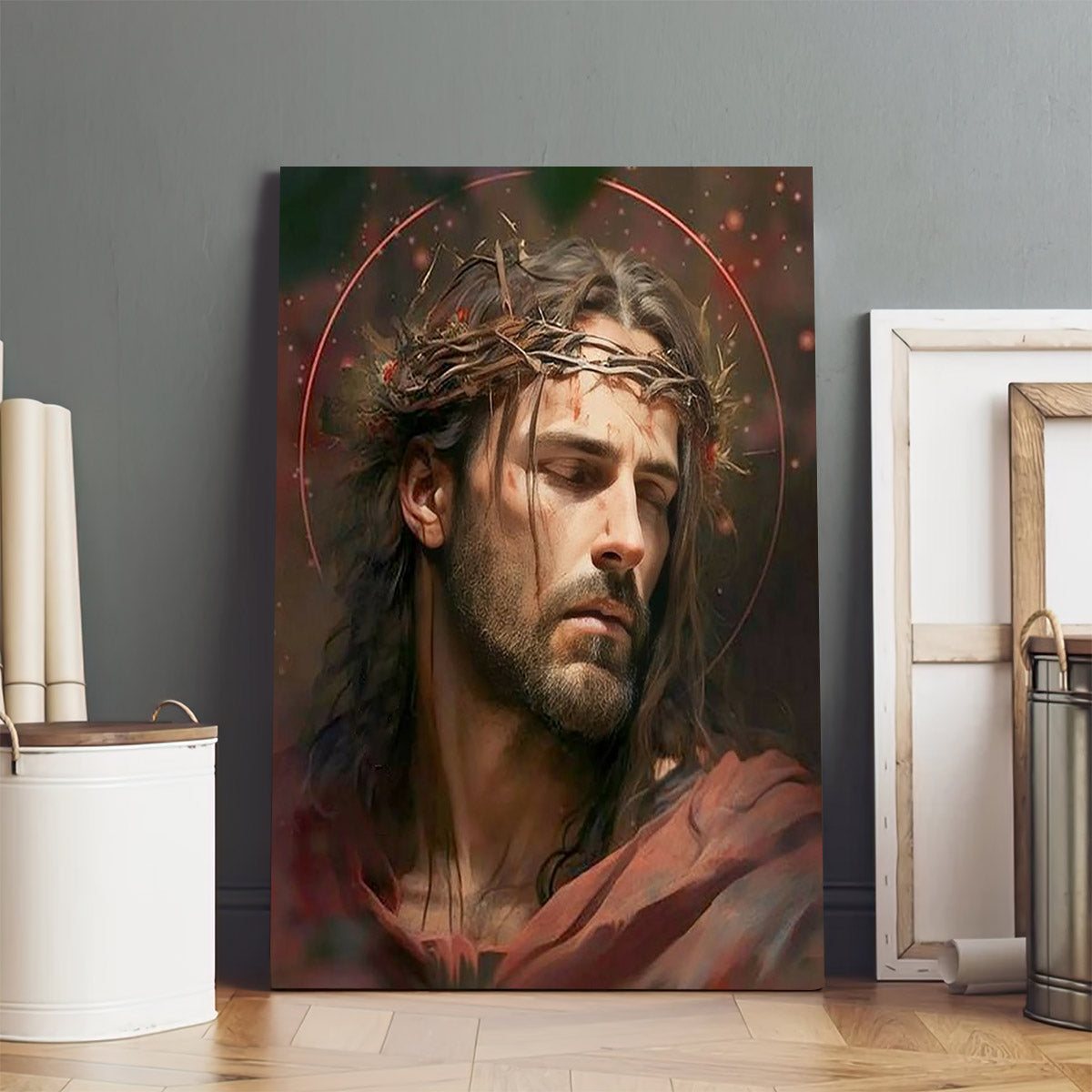 Jesus Crowned With Thorns Canvas Prints - Jesus Christ Art - Christian Canvas Wall Decor