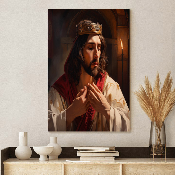 Jesus Crowns The King Of Kings - Canvas Picture - Jesus Christ Canvas - Christian Wall Art
