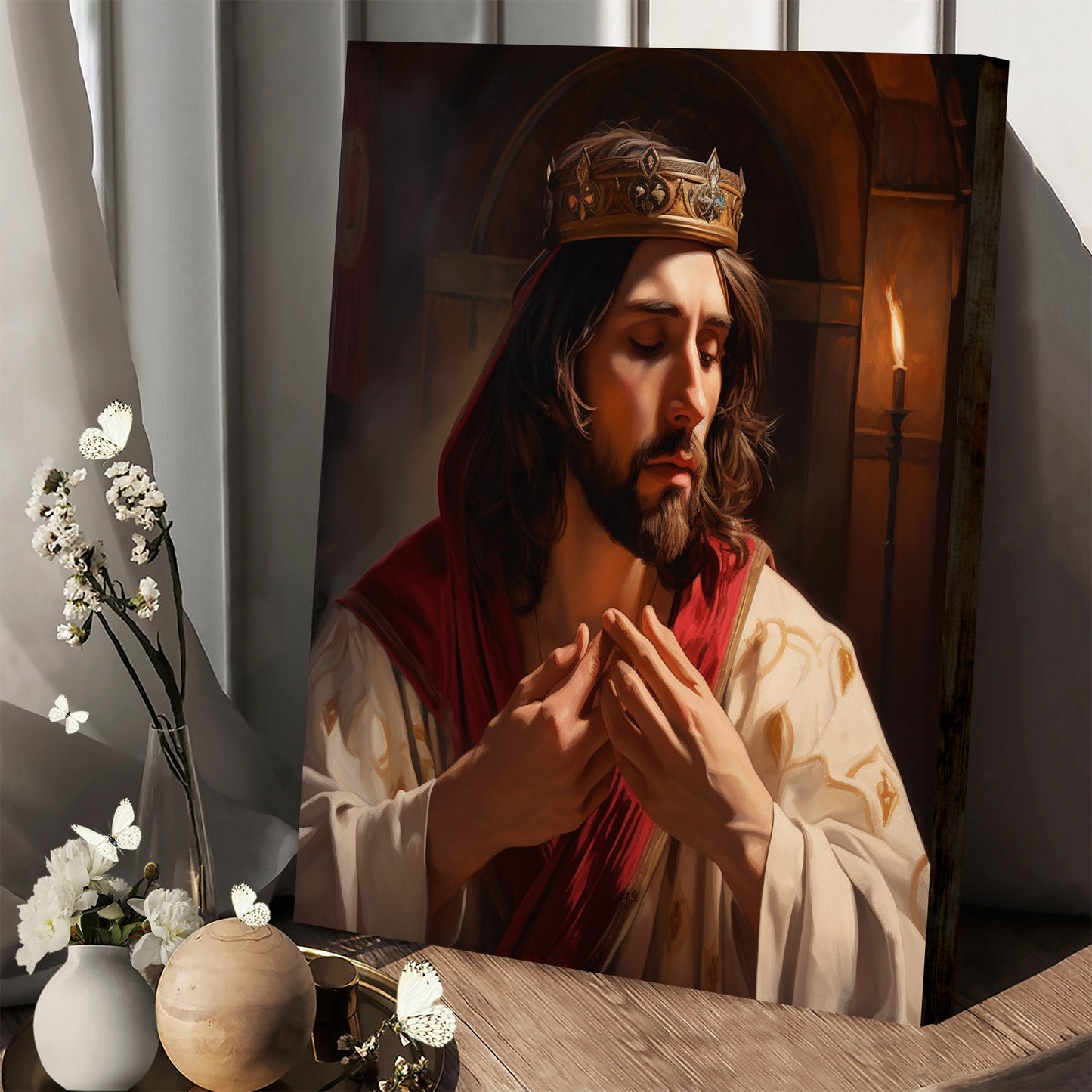 Jesus Crowns The King Of Kings - Canvas Picture - Jesus Christ Canvas - Christian Wall Art