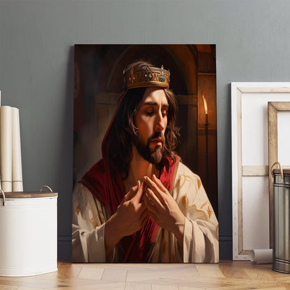 Jesus Crowns The King Of Kings - Canvas Picture - Jesus Christ Canvas - Christian Wall Art