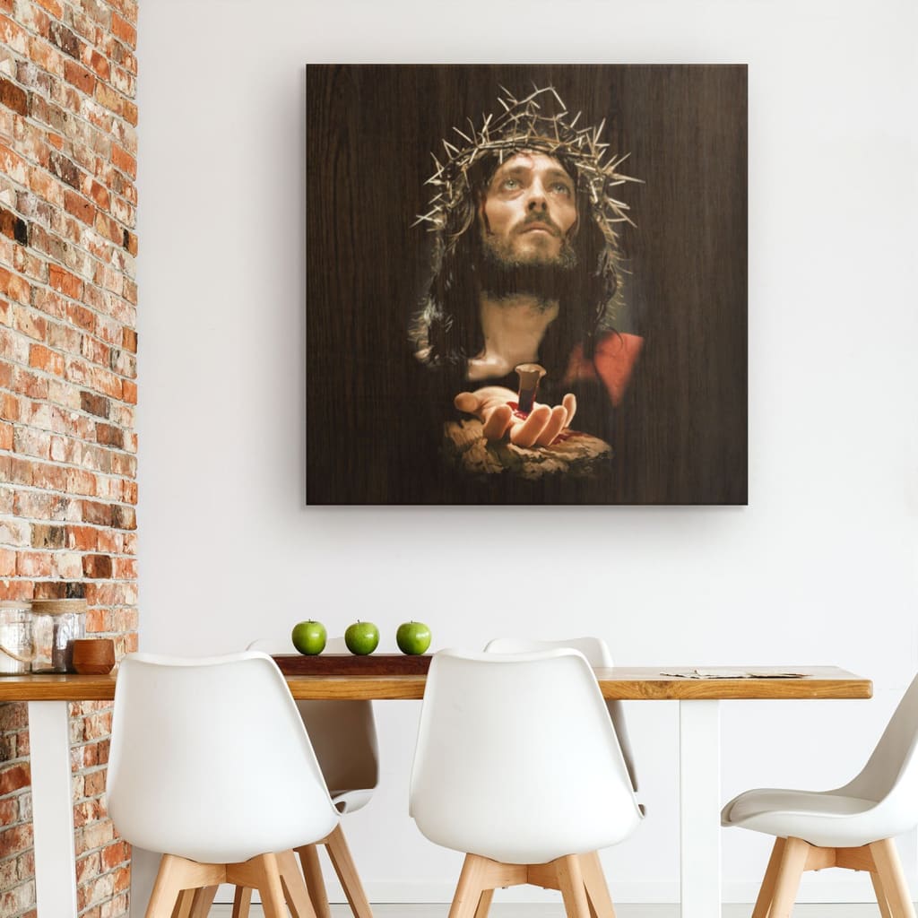 Jesus' Crucified Hands Canvas Wall Art - Christian Wall Art - Religious Wall Decor