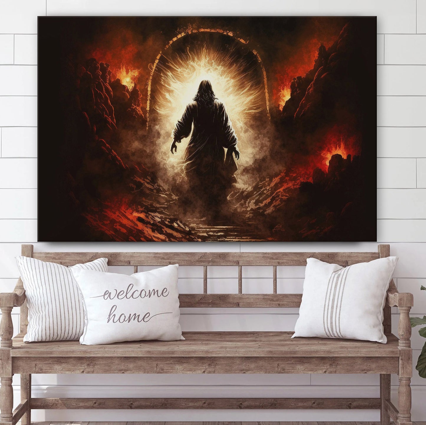 Jesus Descend - Jesus Canvas Pictures - Christian Wall Art