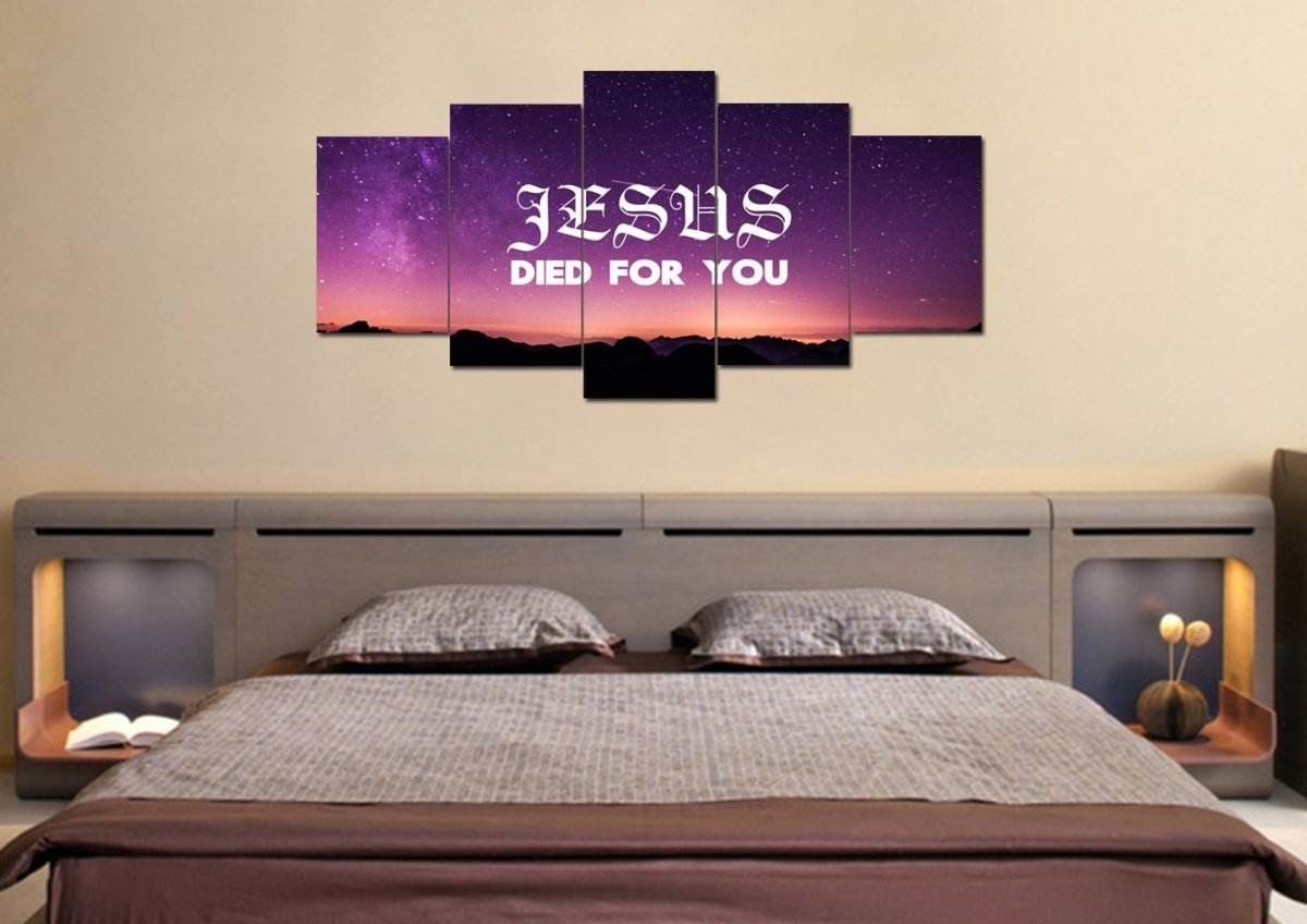 Jesus Died For You Wall Art Canvas Print - Christian Canvas Wall Art