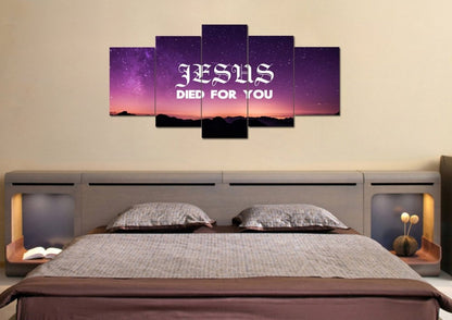 Jesus Died For You Wall Art Canvas Print - Christian Canvas Wall Art
