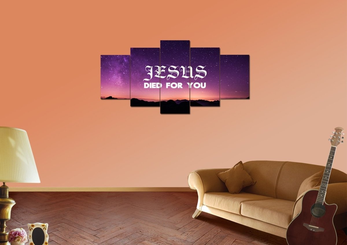 Jesus Died For You Wall Art Canvas Print - Christian Canvas Wall Art