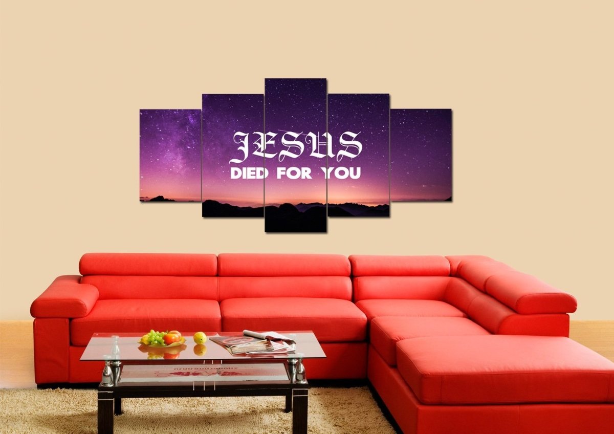 Jesus Died For You Wall Art Canvas Print - Christian Canvas Wall Art