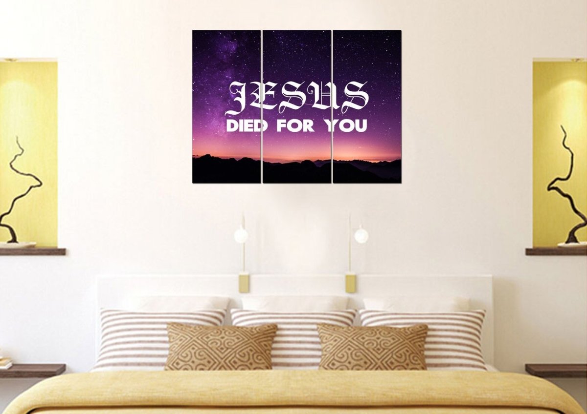 Jesus Died For You Wall Art Canvas Print - Christian Canvas Wall Art