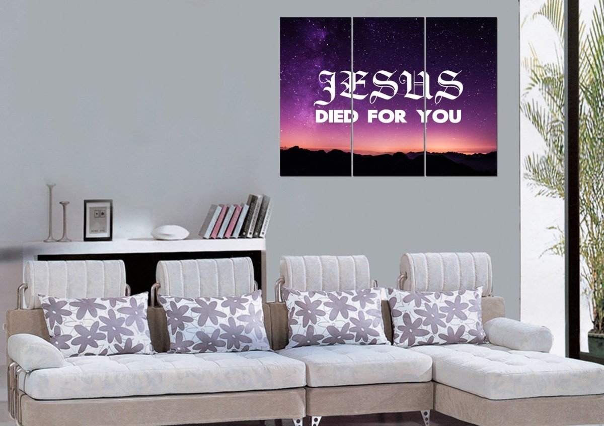 Jesus Died For You Wall Art Canvas Print - Christian Canvas Wall Art