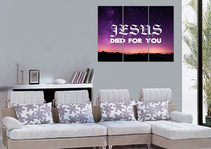Jesus Died For You Wall Art Canvas Print - Christian Canvas Wall Art