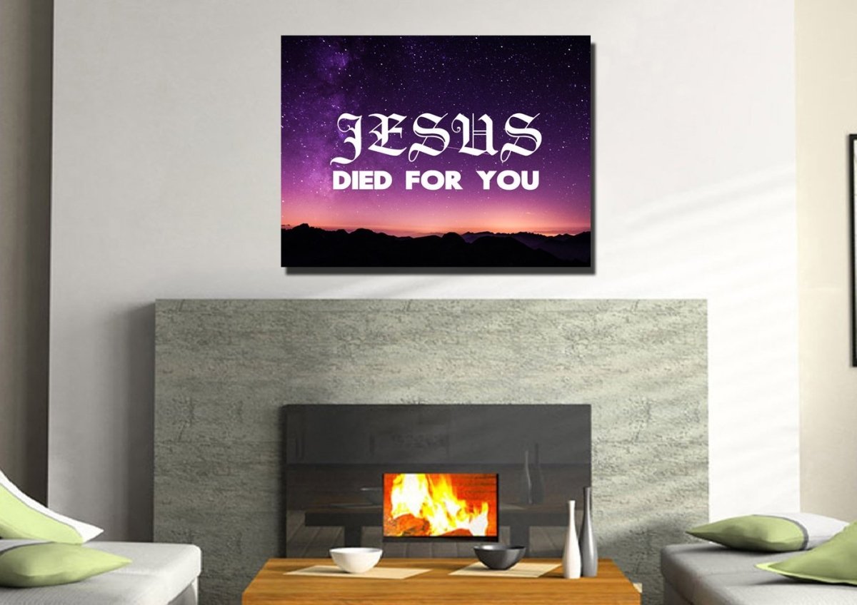 Jesus Died For You Wall Art Canvas Print - Christian Canvas Wall Art