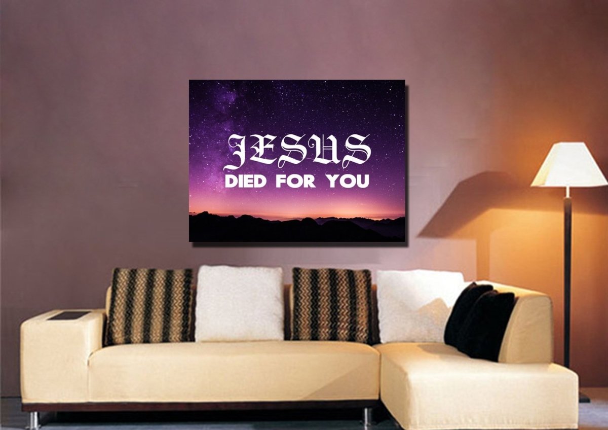 Jesus Died For You Wall Art Canvas Print - Christian Canvas Wall Art