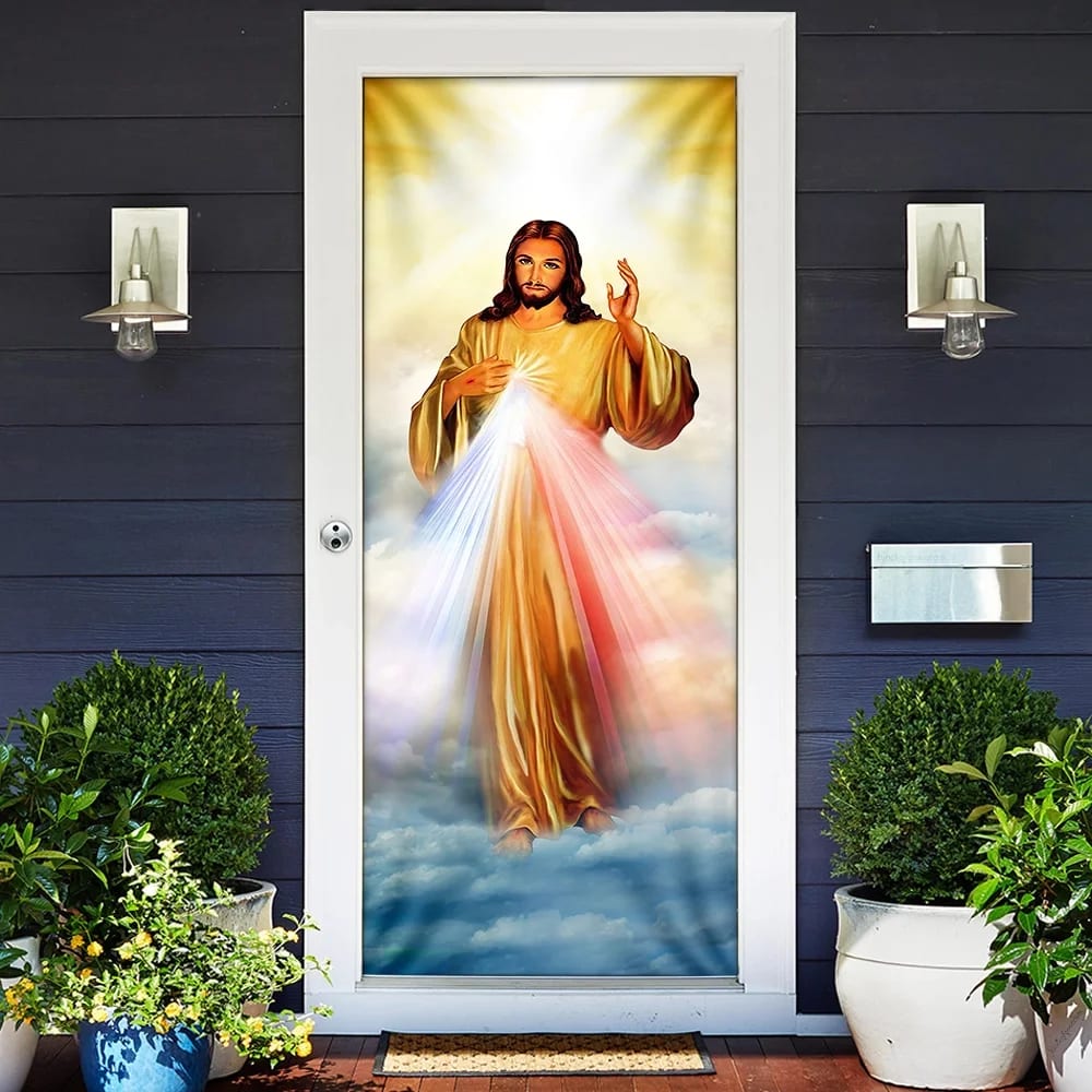 Jesus Door Cover - Christian Door Cover - Religious Door Decorations - Christian Home Decor