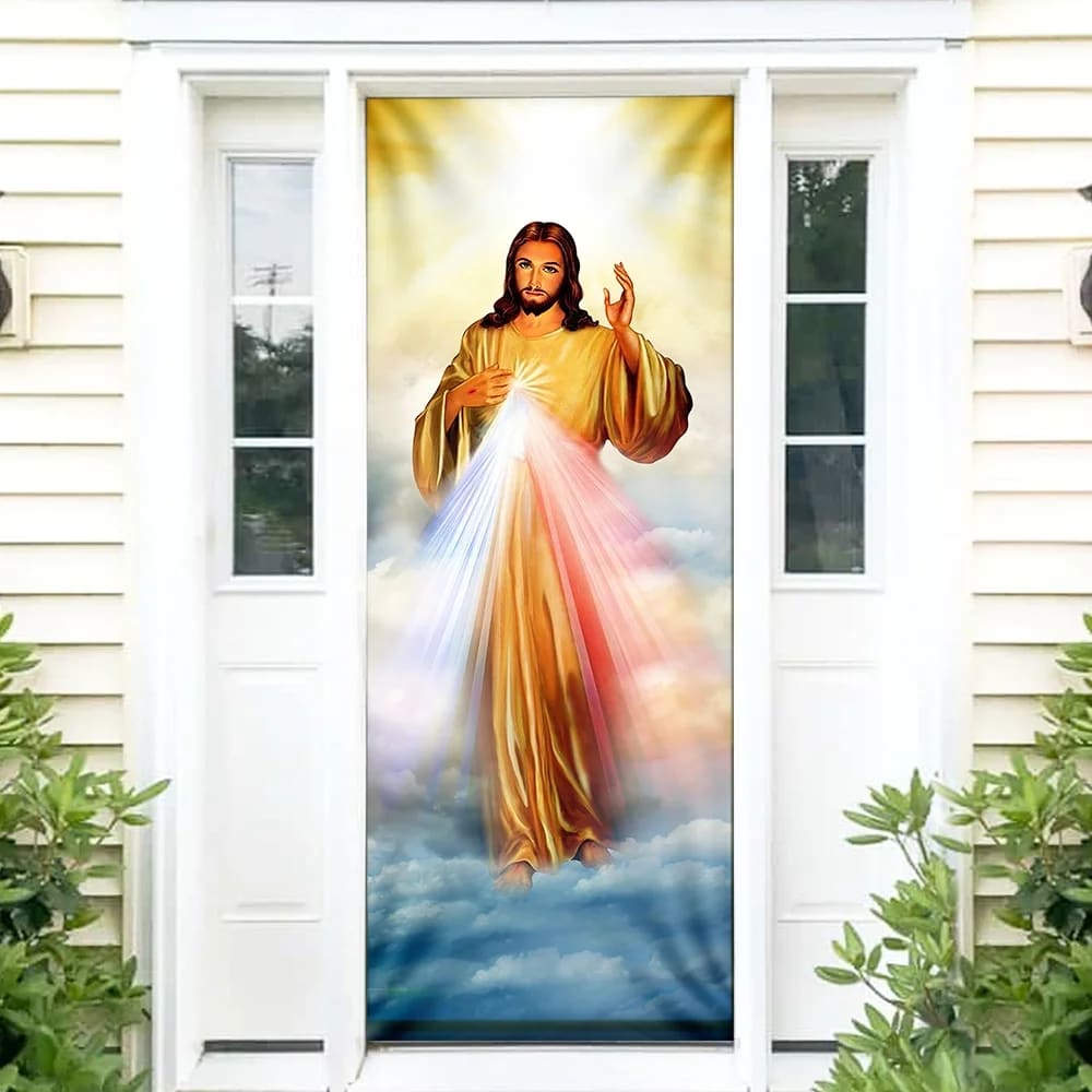 Jesus Door Cover - Christian Door Cover - Religious Door Decorations - Christian Home Decor