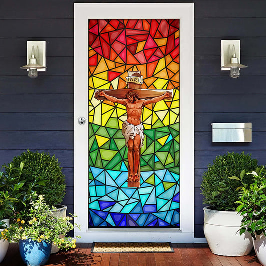 Jesus Door Cover - Religious Door Decorations - Christian Home Decor