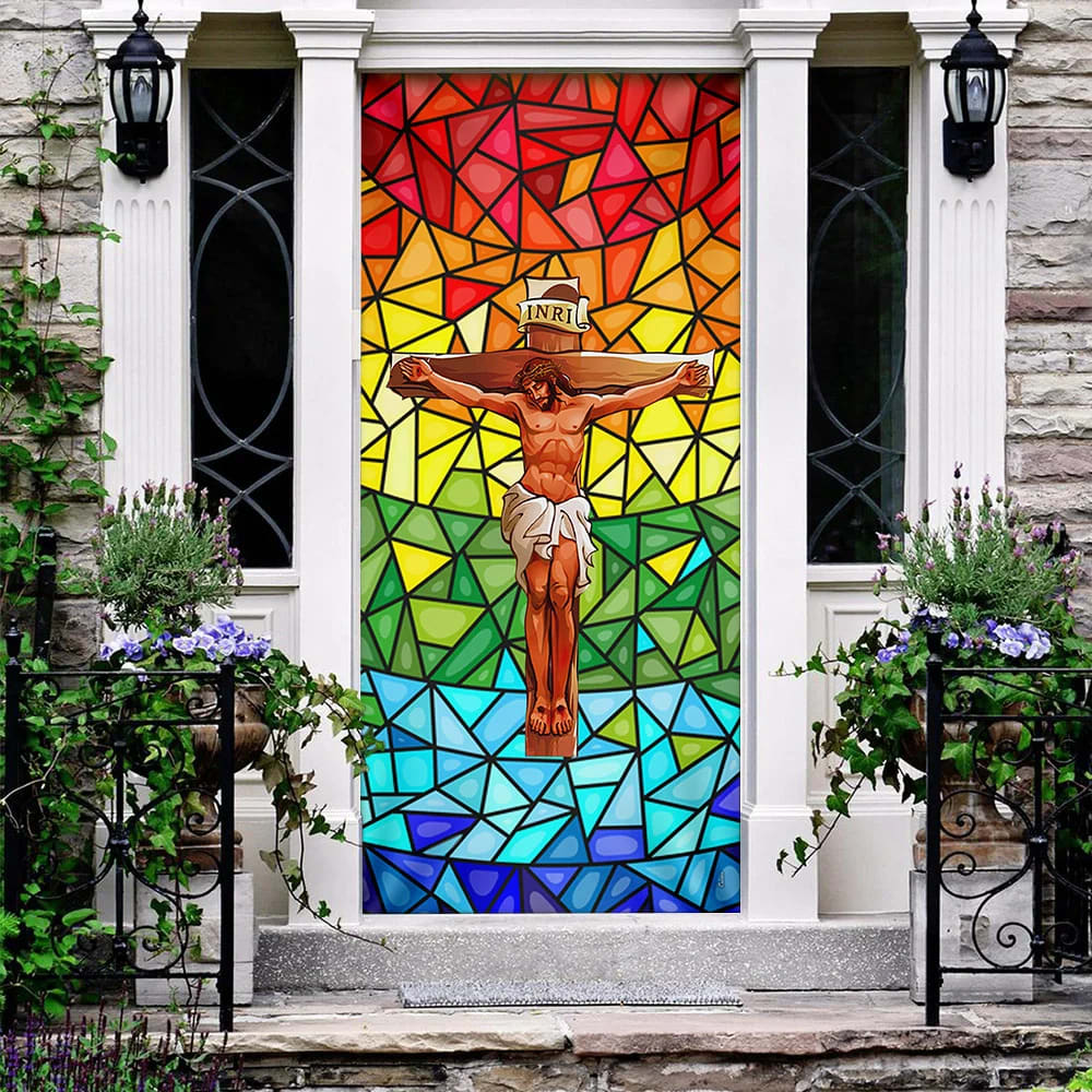 Jesus Door Cover - Religious Door Decorations - Christian Home Decor