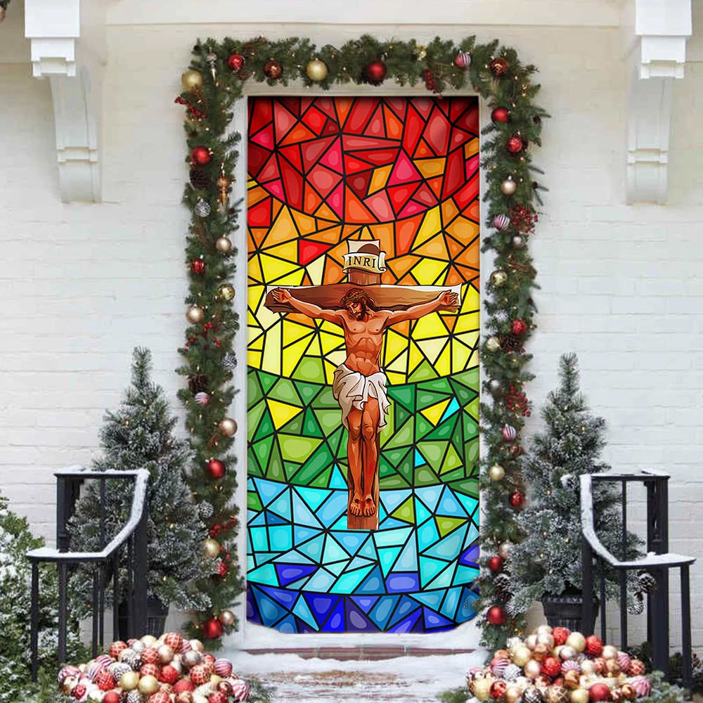 Jesus Door Cover - Religious Door Decorations - Christian Home Decor