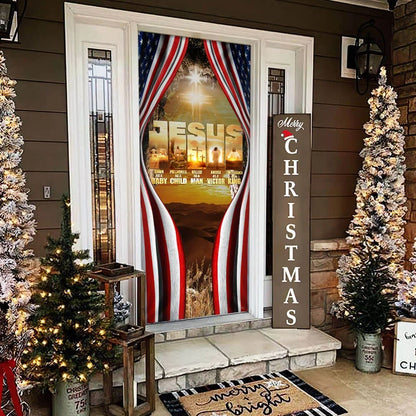 Jesus Door Cover Coming Back As A King - Religious Door Decorations - Christian Home Decor