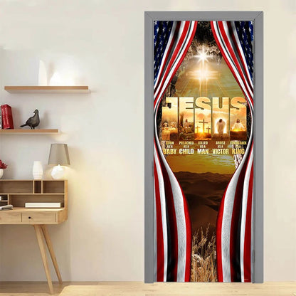 Jesus Door Cover Coming Back As A King - Religious Door Decorations - Christian Home Decor