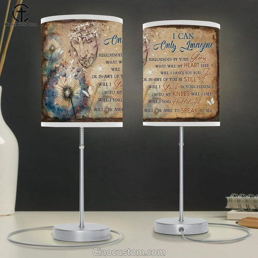 Jesus Drawing, Dandelion Painting, I Can Only Imagine Table Lamp