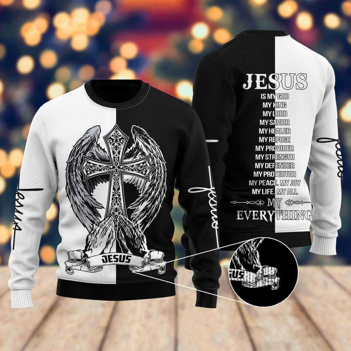 Jesus Easter Ugly Christmas Sweater For Men & Women - Jesus Christ Sweater - Christian Shirts Gifts Idea