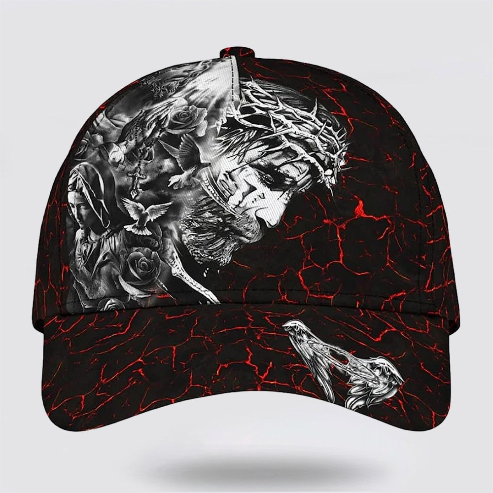 Jesus Face Baseball Cap - Christian Hats for Men and Women