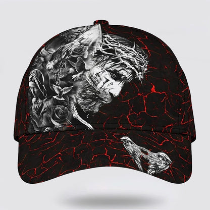 Jesus Face Baseball Cap - Christian Hats for Men and Women