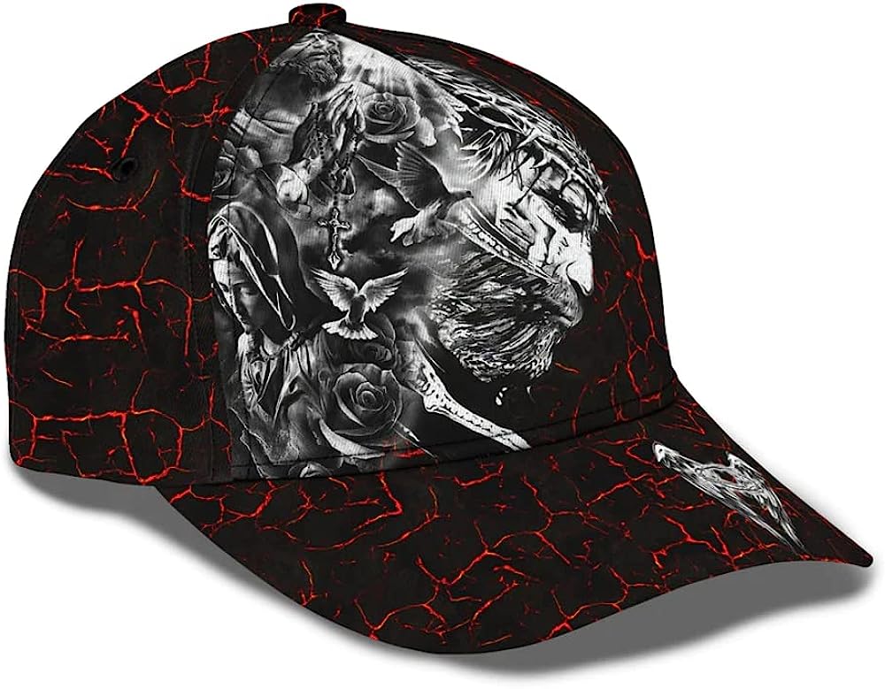 Jesus Face Baseball Cap - Christian Hats for Men and Women