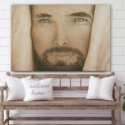 Jesus Face Canvas Picture - Jesus Canvas Wall Art - Christian Wall Art