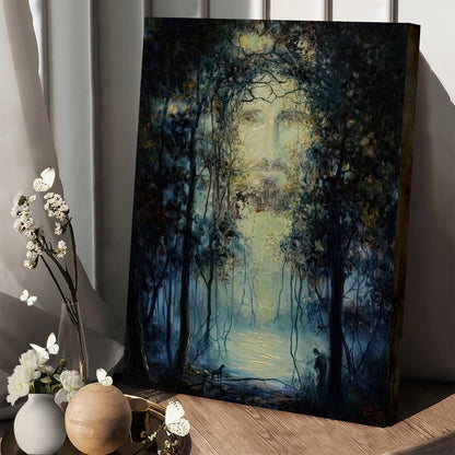 Jesus Face Canvas Pictures - Jesus Painting Canvas - Christian Canvas Wall Art