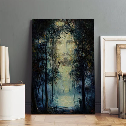 Jesus Face Canvas Pictures - Jesus Painting Canvas - Christian Canvas Wall Art